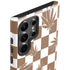 Marijuana Brown Checkered Galaxy S23 Ultra Pro Case