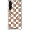 Marijuana Brown Checkered Galaxy S24 FE Clear Case