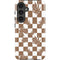 Marijuana Brown Checkered Galaxy S25 Impact Case