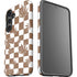 Marijuana Brown Checkered Galaxy S25 Plus Impact Case