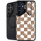 Marijuana Brown Checkered Galaxy S25 Plus Kickstand Case