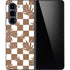 Marijuana Brown Checkered Galaxy Z Fold5 5G Skin