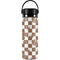 Marijuana Brown Checkered Hydro Flask 20oz Wide Mouth Skin