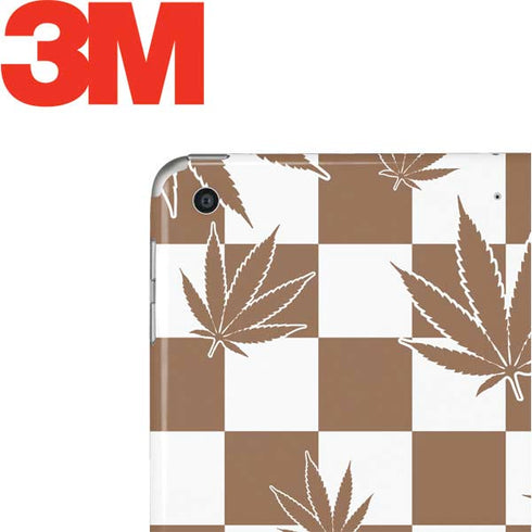 Marijuana Brown Checkered Apple iPad Skin