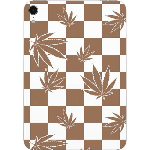 Marijuana Brown Checkered Apple iPad Mini Skin