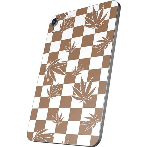 Marijuana Brown Checkered Apple iPad Mini Skin