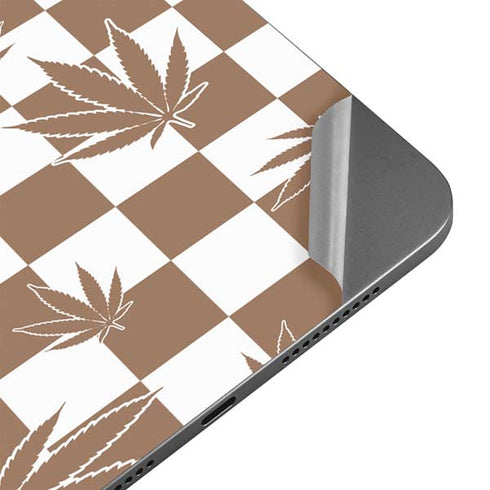 Marijuana Brown Checkered Apple iPad Mini Skin