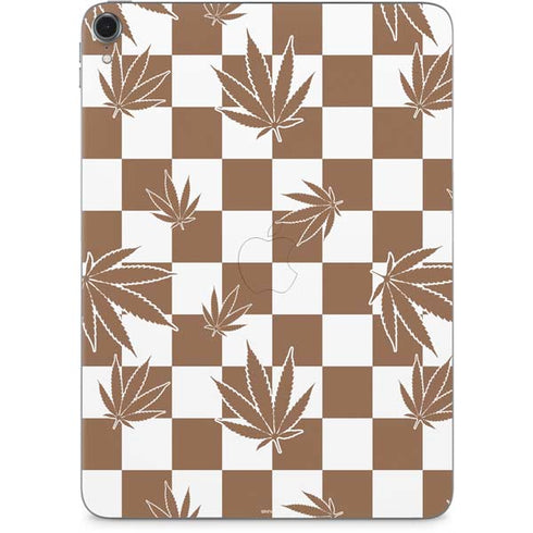 Marijuana Brown Checkered Apple iPad Pro Skin