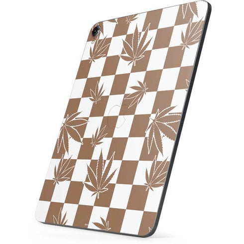 Marijuana Brown Checkered Apple iPad Pro Skin