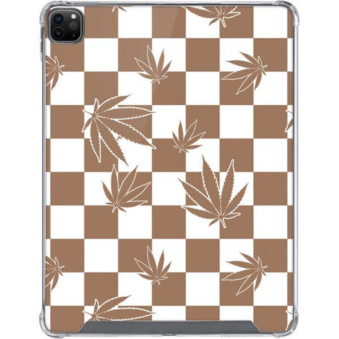Marijuana Brown Checkered iPad Cases