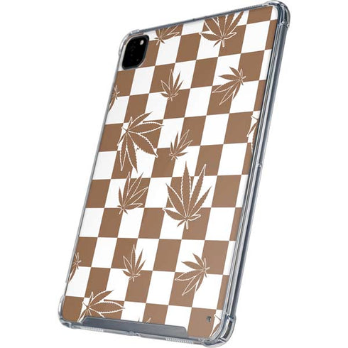 Marijuana Brown Checkered iPad Cases
