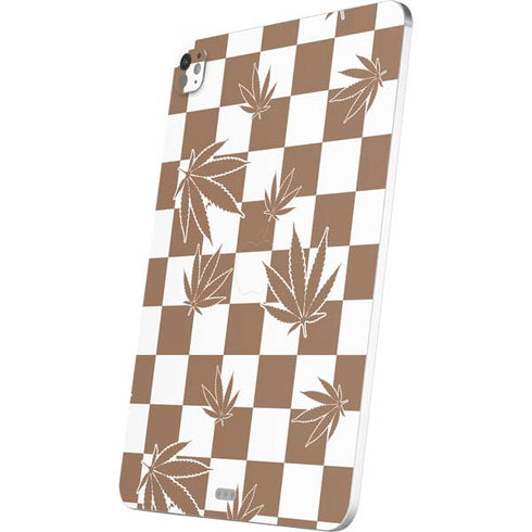 Marijuana Brown Checkered iPad Pro 13in M4 (2024) Skin