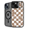 Marijuana Brown Checkered iPhone 14 Kickstand Case