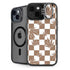 Marijuana Brown Checkered iPhone 14 Kickstand Case