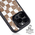 Marijuana Brown Checkered iPhone 14 Pro Kickstand Case
