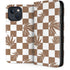 Marijuana Brown Checkered iPhone 15 Plus Folio Case
