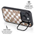 Marijuana Brown Checkered iPhone 15 Plus Kickstand Case
