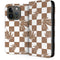 Marijuana Brown Checkered iPhone 15 Pro Folio Case