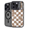 Marijuana Brown Checkered iPhone 15 Pro Kickstand Case