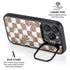 Marijuana Brown Checkered iPhone 15 Pro Kickstand Case