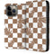 Marijuana Brown Checkered iPhone 15 Pro Max Folio Case