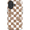 Marijuana Brown Checkered iPhone 16 Magsafe Impact Case