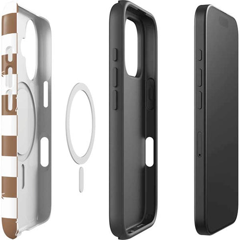 Marijuana Brown Checkered iPhone 16 Magsafe Impact Case