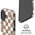 Marijuana Brown Checkered iPhone 16 Magsafe Impact Case