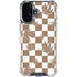Marijuana Brown Checkered iPhone 16 Plus Clear Case