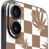 Marijuana Brown Checkered iPhone 16 Plus Skin