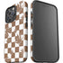 Marijuana Brown Checkered iPhone 16 Pro Impact Case
