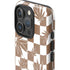 Marijuana Brown Checkered iPhone 16 Pro Max Impact Case