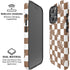 Marijuana Brown Checkered iPhone 16 Pro Max Magsafe Impact Case