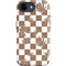 Marijuana Brown Checkered iPhone 16e Impact Case