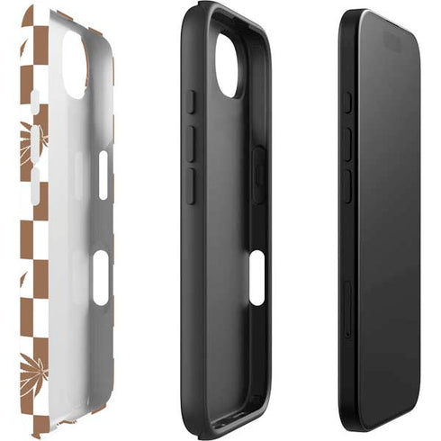 Marijuana Brown Checkered iPhone 16e Impact Case