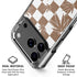 Marijuana Brown Checkered iPhone 18 Pro Clear Case