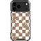 Marijuana Brown Checkered iPhone 18 Pro Max Clear Case