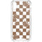 Marijuana Brown Checkered iPhone XS Clear Case
