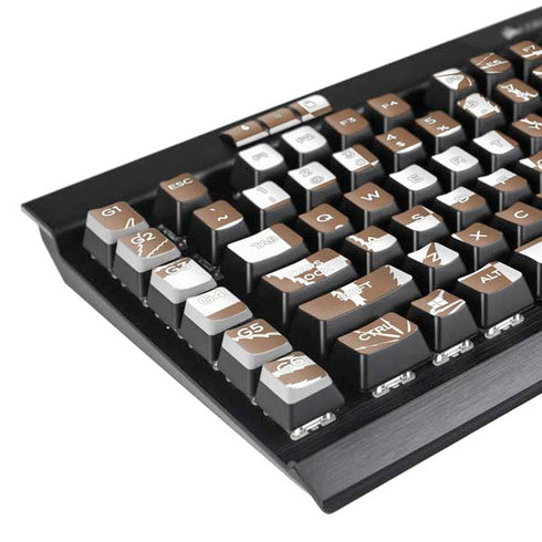 Marijuana Brown Checkered K95 RGB PLATINUM Mechanical Gaming Keyboard Skin