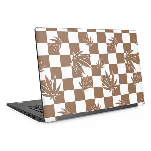 Marijuana Brown Checkered Dell Latitude Skin