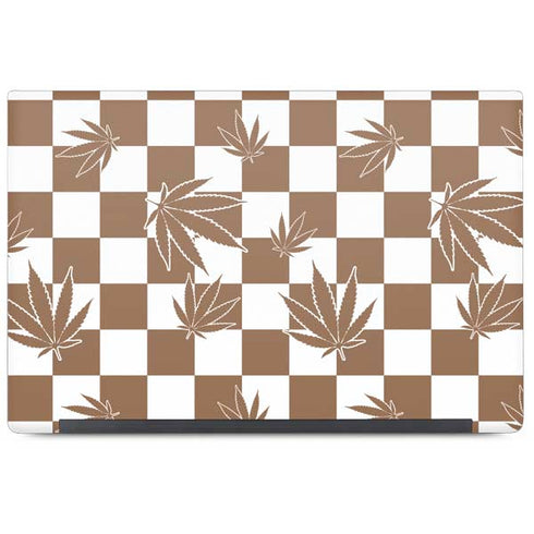 Marijuana Brown Checkered Dell Latitude Skin