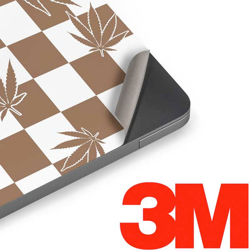 Marijuana Brown Checkered Apple MacBook Air Skin