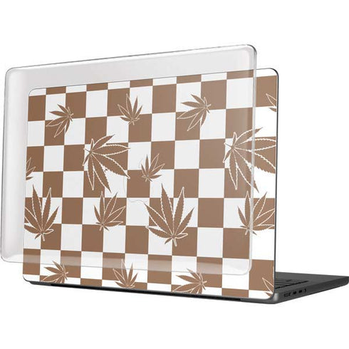 Marijuana Brown Checkered MacBook Pro 14in (2021-24) Case plus Skin