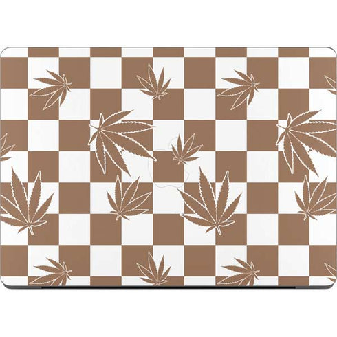 Marijuana Brown Checkered Apple MacBook Pro 14-inch Skin