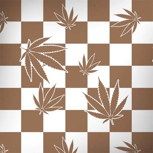 Marijuana Brown Checkered MacBook Skins