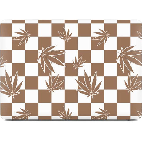 Marijuana Brown Checkered Apple MacBook Pro 16-inch Skin
