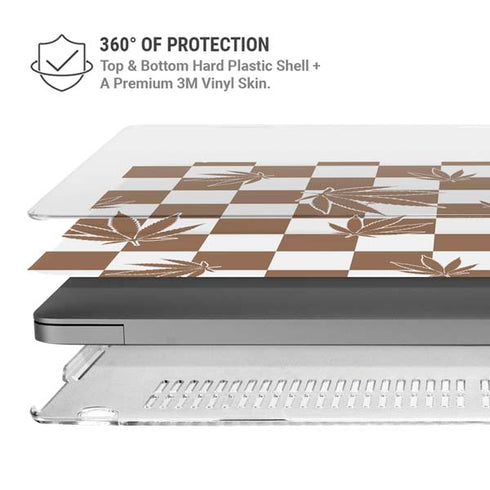 Marijuana Brown Checkered MacBook Cases