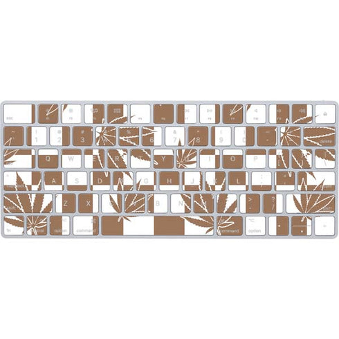 Marijuana Brown Checkered Magic Keyboard Skin