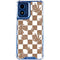Marijuana Brown Checkered Moto G 5G (2024) Clear Case