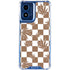 Marijuana Brown Checkered Moto G 5G (2024) Clear Case